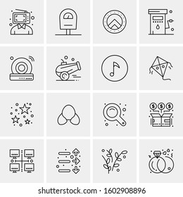 16 Universal Business Icons Vector. Creative Icon Illustration to use in web and Mobile Related project.