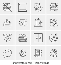 16 Universal Business Icons Vector. Creative Icon Illustration to use in web and Mobile Related project.