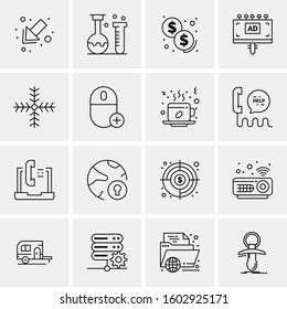 16 Universal Business Icons Vector. Creative Icon Illustration to use in web and Mobile Related project.