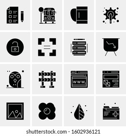 16 Universal Business Icons Vector. Creative Icon Illustration to use in web and Mobile Related project.