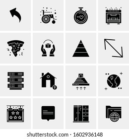 16 Universal Business Icons Vector. Creative Icon Illustration to use in web and Mobile Related project.
