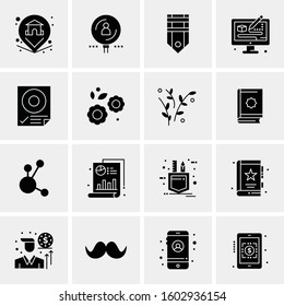 16 Universal Business Icons Vector. Creative Icon Illustration to use in web and Mobile Related project.
