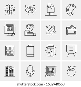 16 Universal Business Icons Vector. Creative Icon Illustration to use in web and Mobile Related project.
