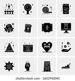 16 Universal Business Icons Vector. Creative Icon Illustration to use in web and Mobile Related project.