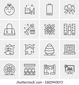 16 Universal Business Icons Vector. Creative Icon Illustration to use in web and Mobile Related project.