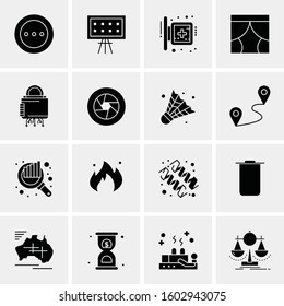 16 Universal Business Icons Vector. Creative Icon Illustration to use in web and Mobile Related project.