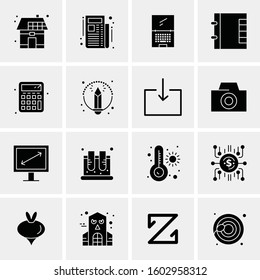 16 Universal Business Icons Vector. Creative Icon Illustration to use in web and Mobile Related project.