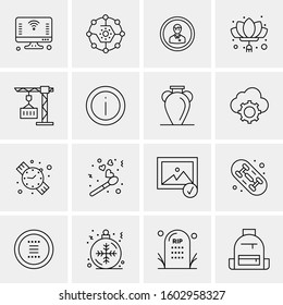 16 Universal Business Icons Vector. Creative Icon Illustration to use in web and Mobile Related project.