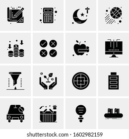 16 Universal Business Icons Vector. Creative Icon Illustration to use in web and Mobile Related project.