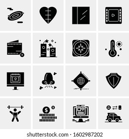 16 Universal Business Icons Vector. Creative Icon Illustration to use in web and Mobile Related project.