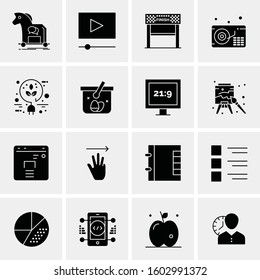 16 Universal Business Icons Vector. Creative Icon Illustration to use in web and Mobile Related project.