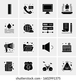 16 Universal Business Icons Vector. Creative Icon Illustration to use in web and Mobile Related project.