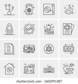 16 Universal Business Icons Vector. Creative Icon Illustration to use in web and Mobile Related project.