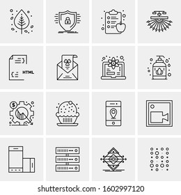16 Universal Business Icons Vector. Creative Icon Illustration to use in web and Mobile Related project.