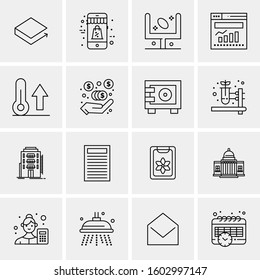 16 Universal Business Icons Vector. Creative Icon Illustration to use in web and Mobile Related project.
