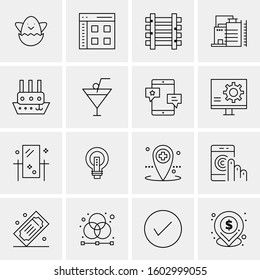 16 Universal Business Icons Vector. Creative Icon Illustration to use in web and Mobile Related project.