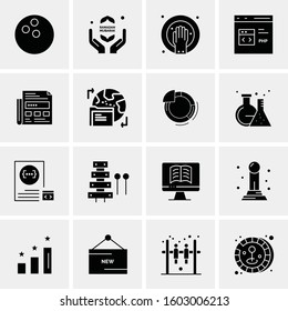 16 Universal Business Icons Vector. Creative Icon Illustration to use in web and Mobile Related project.
