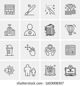 16 Universal Business Icons Vector. Creative Icon Illustration to use in web and Mobile Related project.