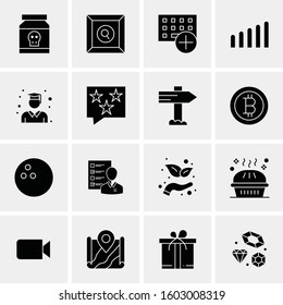 16 Universal Business Icons Vector. Creative Icon Illustration to use in web and Mobile Related project.