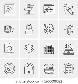 16 Universal Business Icons Vector. Creative Icon Illustration to use in web and Mobile Related project.