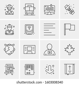 16 Universal Business Icons Vector. Creative Icon Illustration to use in web and Mobile Related project.
