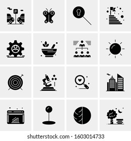 16 Universal Business Icons Vector. Creative Icon Illustration to use in web and Mobile Related project.