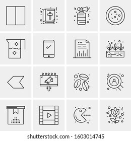 16 Universal Business Icons Vector. Creative Icon Illustration to use in web and Mobile Related project.