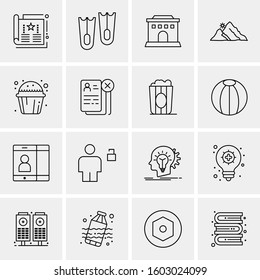 16 Universal Business Icons Vector. Creative Icon Illustration to use in web and Mobile Related project.