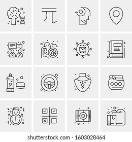 16 Universal Business Icons Vector. Creative Icon Illustration to use in web and Mobile Related project.