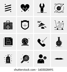 16 Universal Business Icons Vector. Creative Icon Illustration to use in web and Mobile Related project.