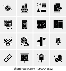 16 Universal Business Icons Vector. Creative Icon Illustration to use in web and Mobile Related project.