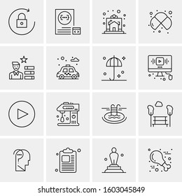 16 Universal Business Icons Vector. Creative Icon Illustration to use in web and Mobile Related project.
