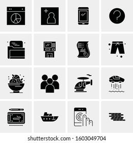 16 Universal Business Icons Vector. Creative Icon Illustration to use in web and Mobile Related project.