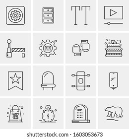 16 Universal Business Icons Vector. Creative Icon Illustration to use in web and Mobile Related project.