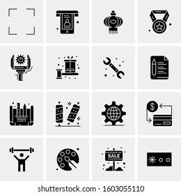 16 Universal Business Icons Vector. Creative Icon Illustration to use in web and Mobile Related project.