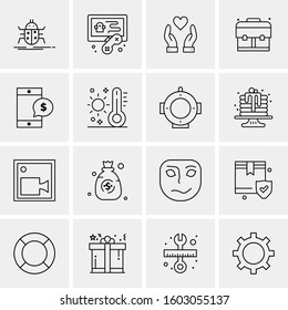 16 Universal Business Icons Vector. Creative Icon Illustration to use in web and Mobile Related project.