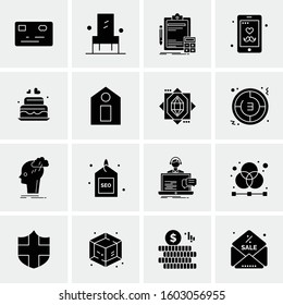 16 Universal Business Icons Vector. Creative Icon Illustration to use in web and Mobile Related project.