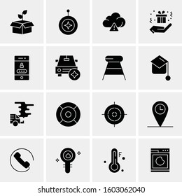 16 Universal Business Icons Vector. Creative Icon Illustration to use in web and Mobile Related project.