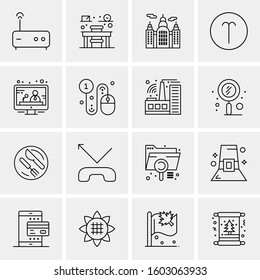 16 Universal Business Icons Vector. Creative Icon Illustration to use in web and Mobile Related project.