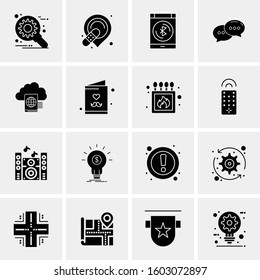 16 Universal Business Icons Vector. Creative Icon Illustration to use in web and Mobile Related project.