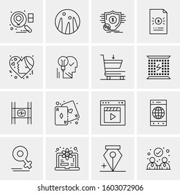 16 Universal Business Icons Vector. Creative Icon Illustration to use in web and Mobile Related project.