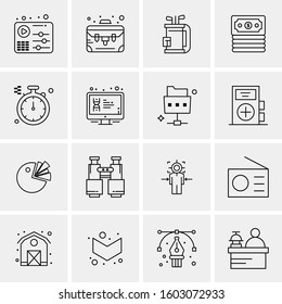 16 Universal Business Icons Vector. Creative Icon Illustration to use in web and Mobile Related project.