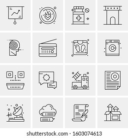 16 Universal Business Icons Vector. Creative Icon Illustration to use in web and Mobile Related project.