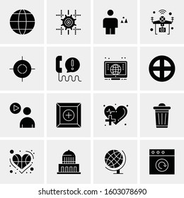 16 Universal Business Icons Vector. Creative Icon Illustration to use in web and Mobile Related project.