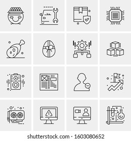 16 Universal Business Icons Vector. Creative Icon Illustration to use in web and Mobile Related project.