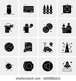 16 Universal Business Icons Vector. Creative Icon Illustration to use in web and Mobile Related project.