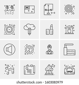 16 Universal Business Icons Vector. Creative Icon Illustration to use in web and Mobile Related project.