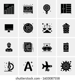16 Universal Business Icons Vector. Creative Icon Illustration to use in web and Mobile Related project.