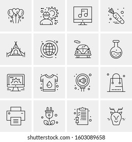16 Universal Business Icons Vector. Creative Icon Illustration to use in web and Mobile Related project.