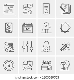 16 Universal Business Icons Vector. Creative Icon Illustration to use in web and Mobile Related project.